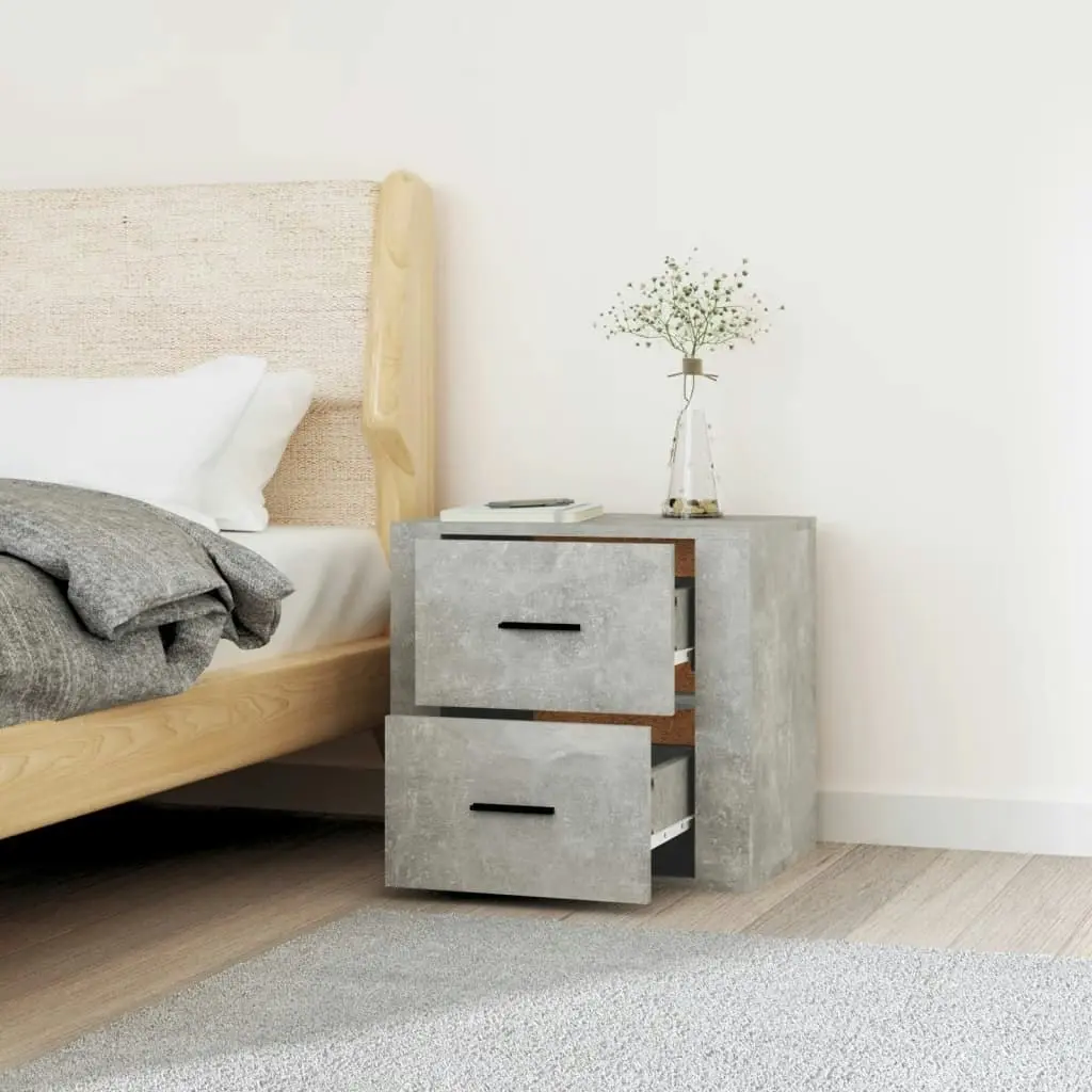 Wall-mounted Bedside Cabinet Concrete Grey 50x36x47 cm 816860