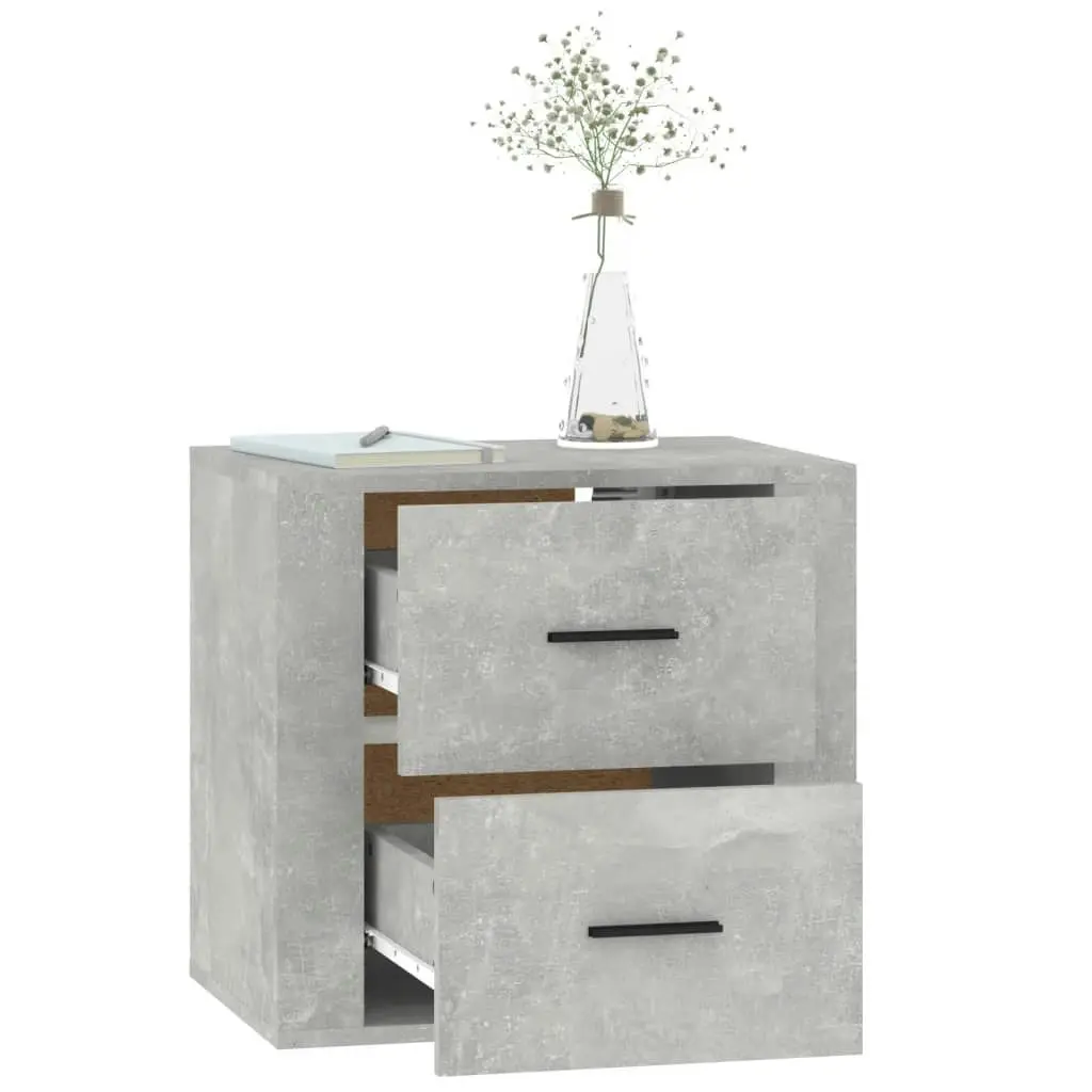 Wall-mounted Bedside Cabinet Concrete Grey 50x36x47 cm 816860