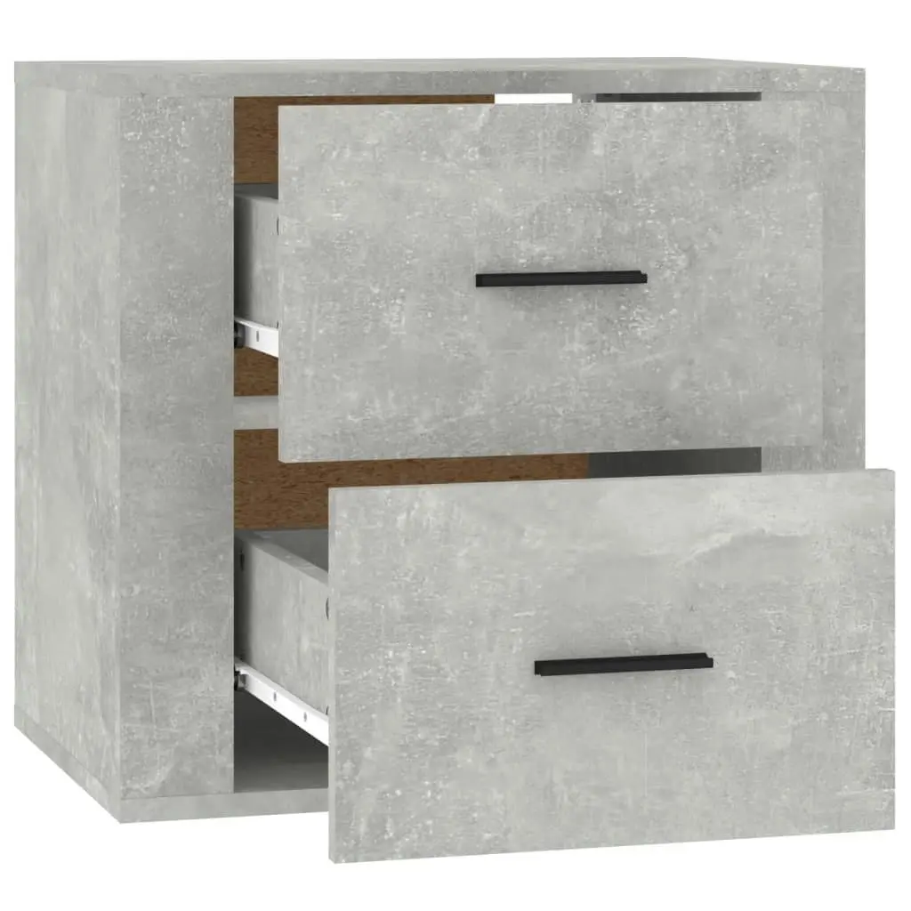 Wall-mounted Bedside Cabinet Concrete Grey 50x36x47 cm 816860