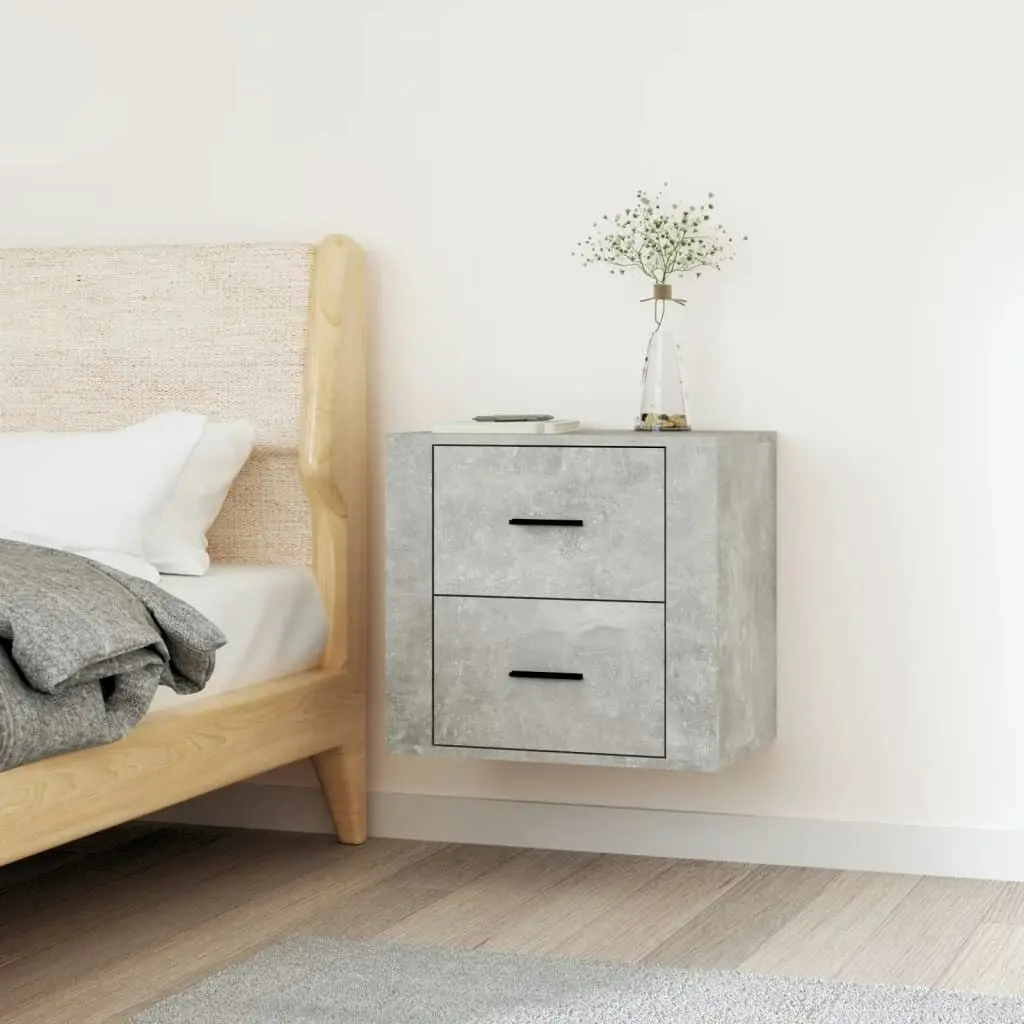 Wall-mounted Bedside Cabinet Concrete Grey 50x36x47 cm 816860