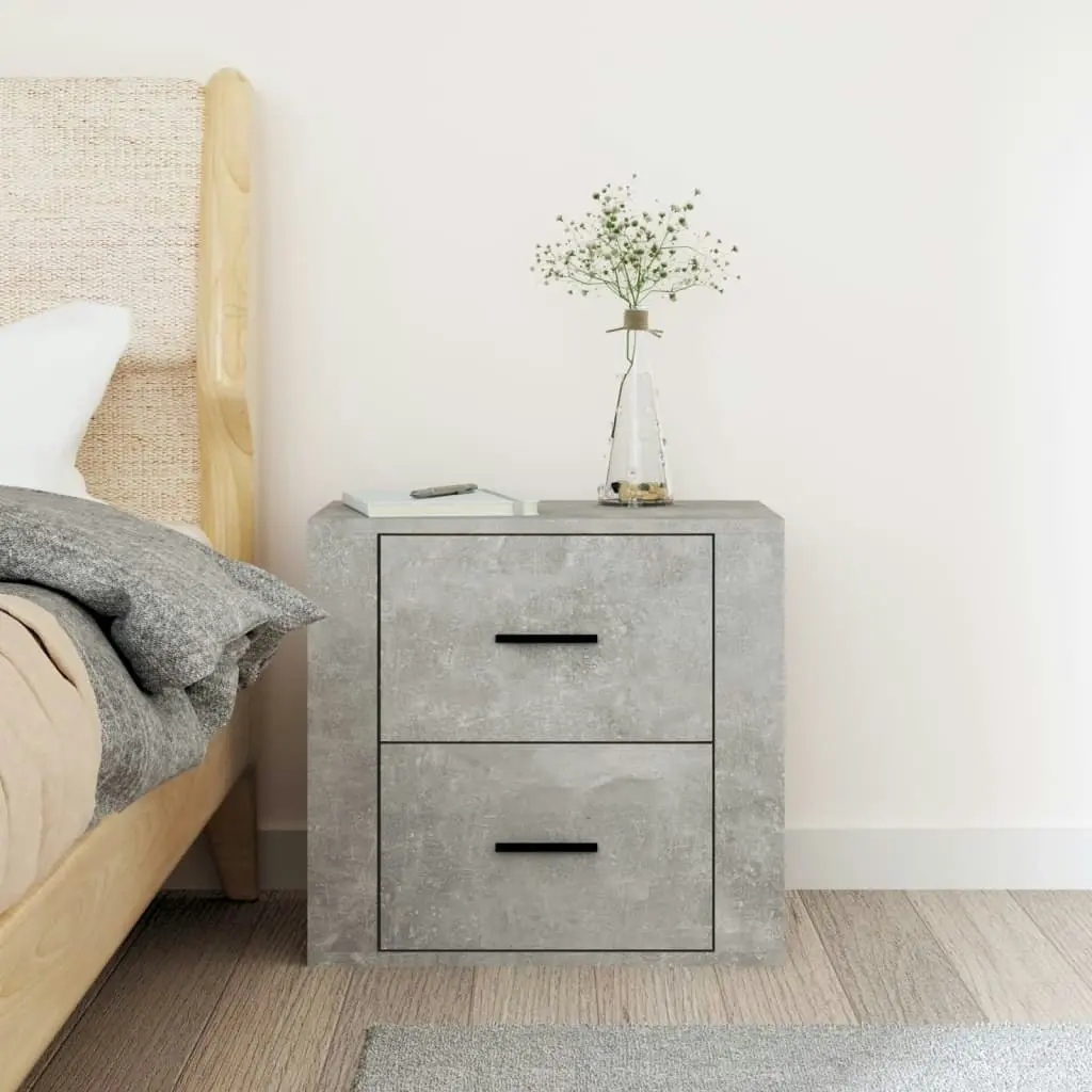 Wall-mounted Bedside Cabinet Concrete Grey 50x36x47 cm 816860