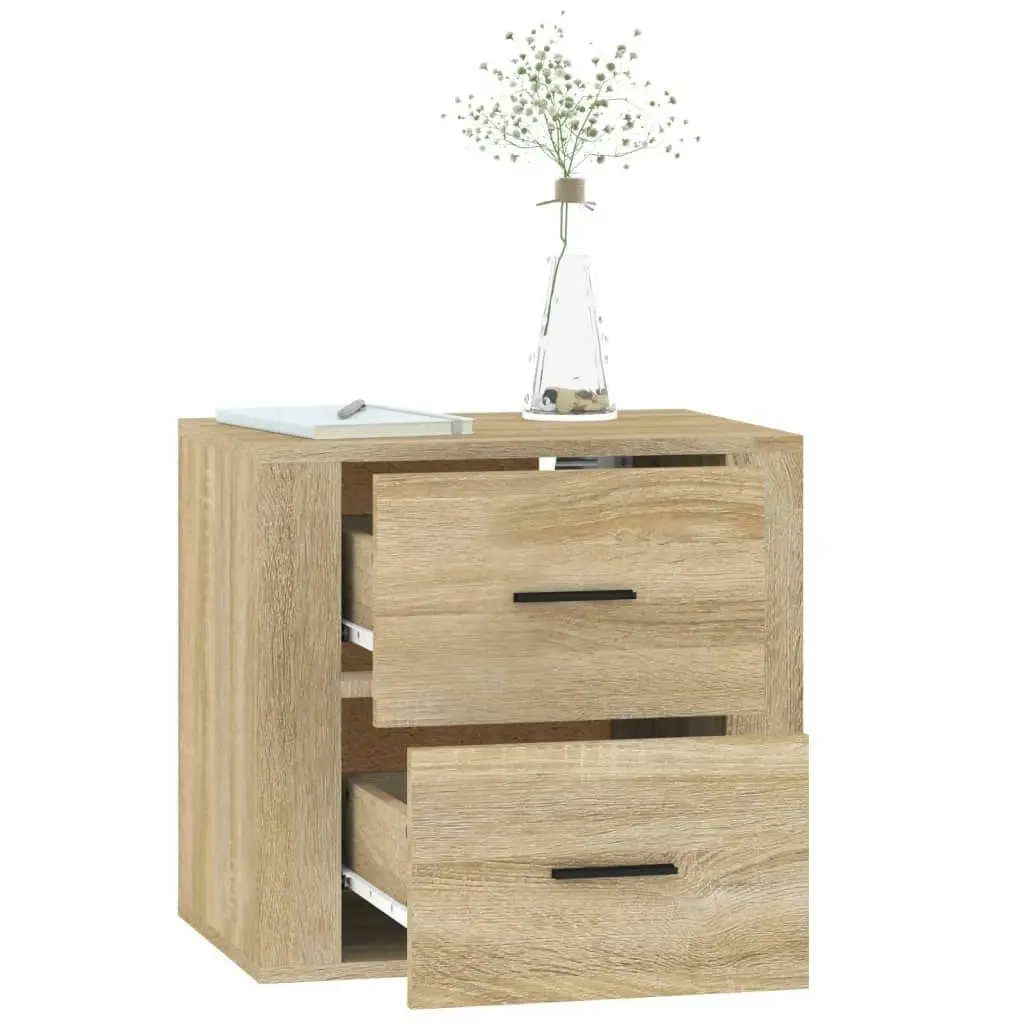 Wall-mounted Bedside Cabinet Sonoma Oak 50x36x47 cm 816859