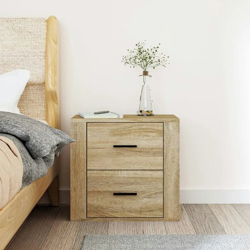 Wall-mounted Bedside Cabinet Sonoma Oak 50x36x47 cm 816859