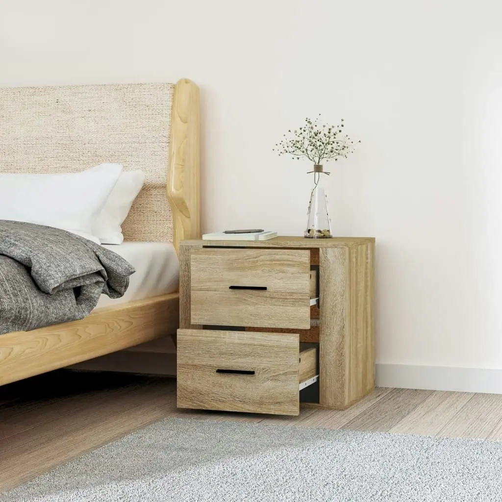 Wall-mounted Bedside Cabinet Sonoma Oak 50x36x47 cm 816859