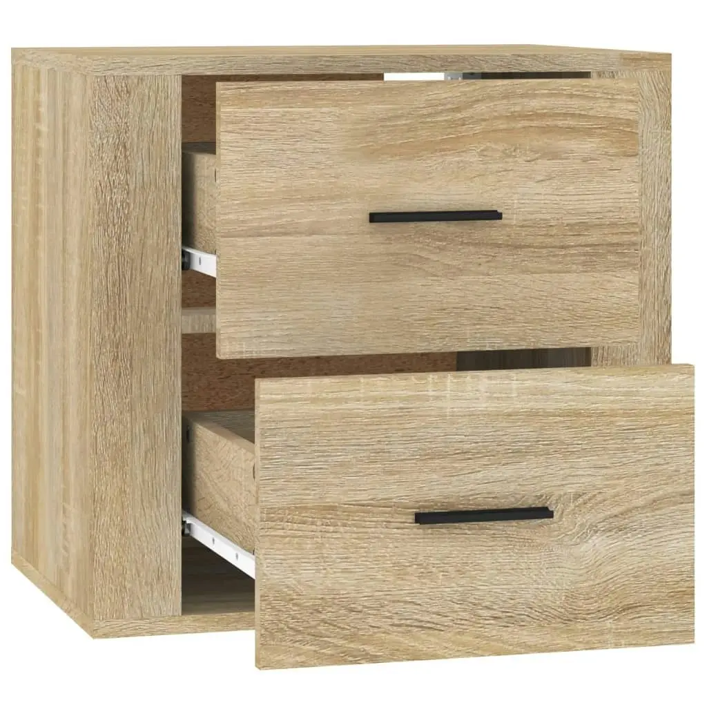 Wall-mounted Bedside Cabinet Sonoma Oak 50x36x47 cm 816859