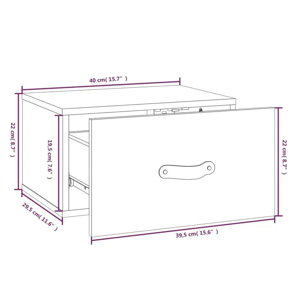 Wall-mounted Bedside Cabinets 2 pcs 40x29.5x22 cm 820987