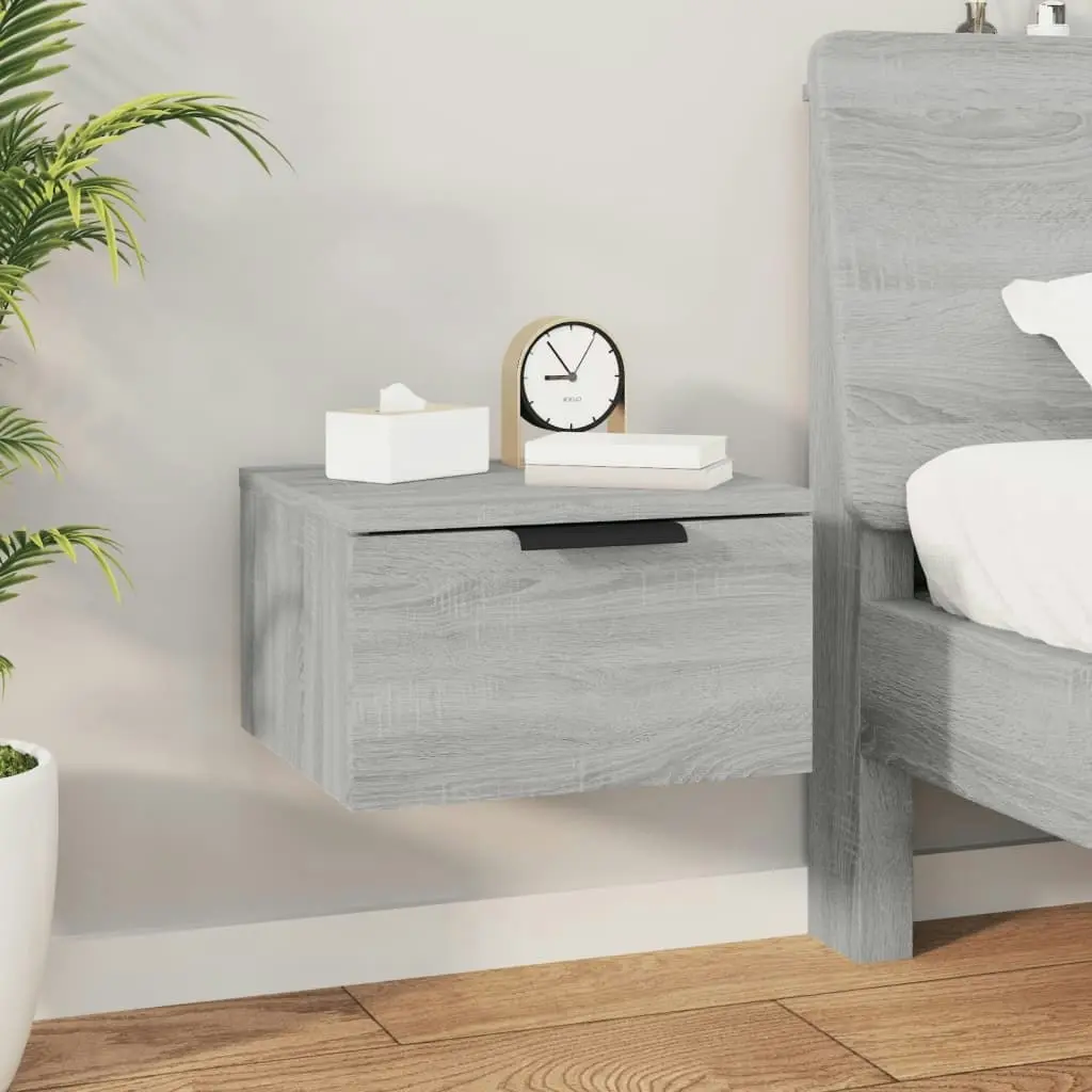 Wall-mounted Bedside Cabinets 2 pcs Grey Sonoma 34x30x20 cm 817090