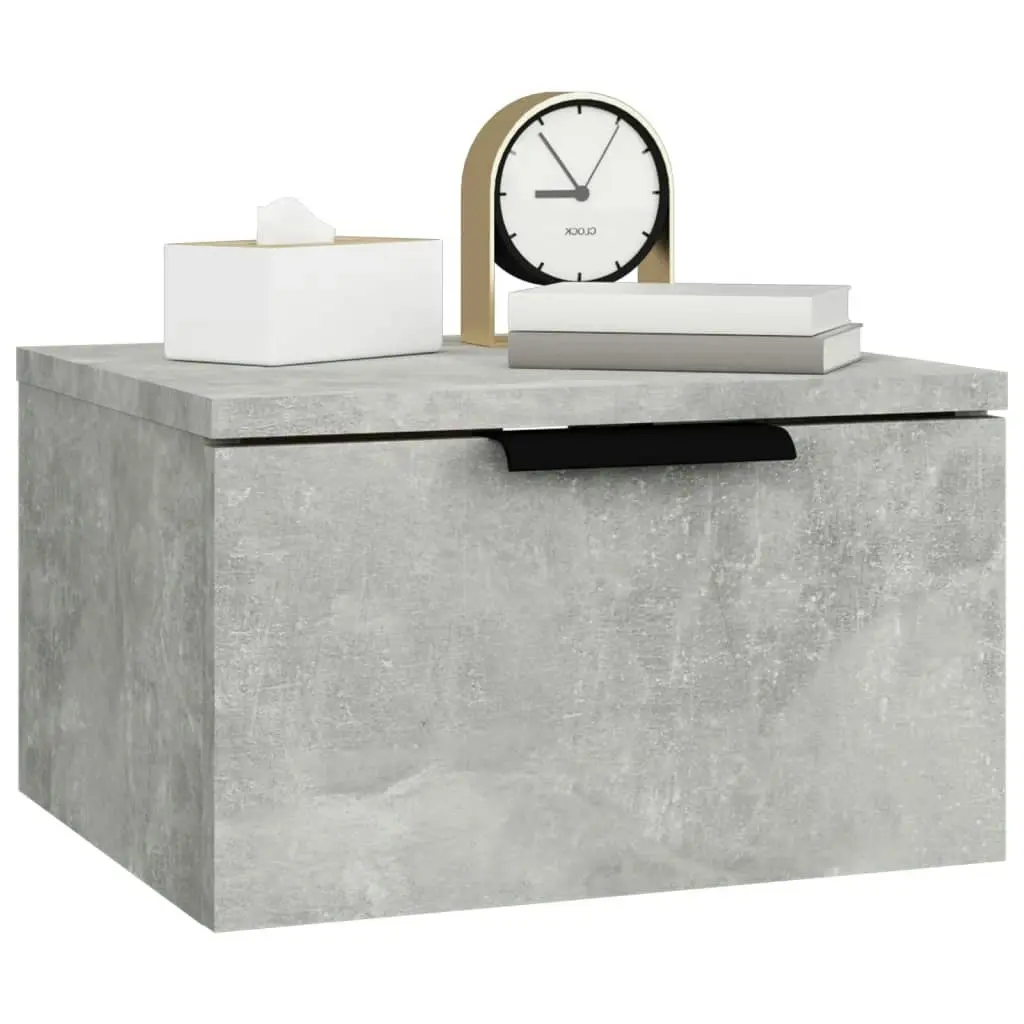 Wall-mounted Bedside Cabinets 2 pcs Concrete Grey 34x30x20 cm 811385