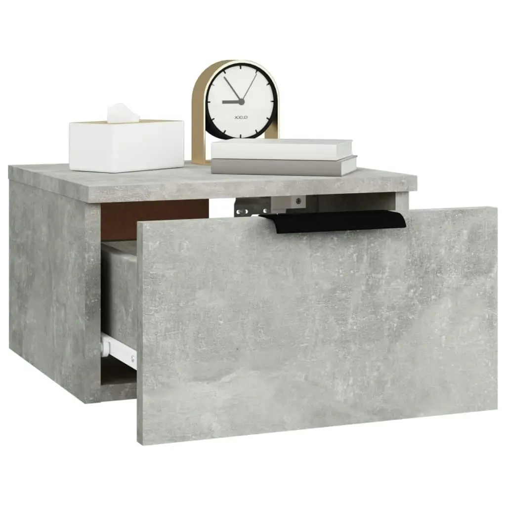 Wall-mounted Bedside Cabinets 2 pcs Concrete Grey 34x30x20 cm 811385