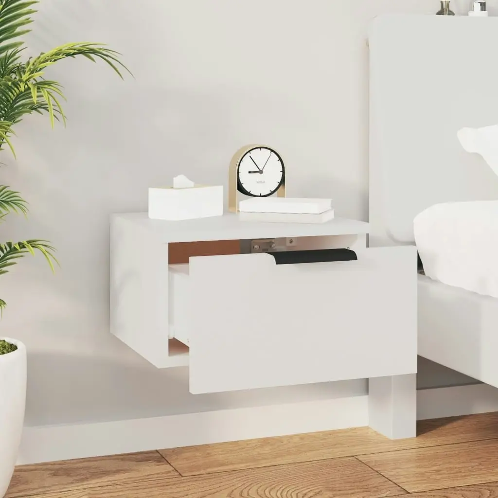 Wall-mounted Bedside Cabinets 2 pcs White 34x30x20 cm 811377