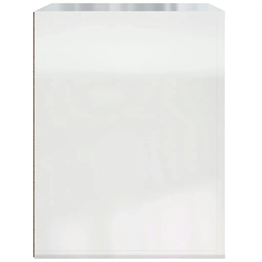 Wall-mounted Bedside Cabinet High Gloss White 50x36x47 cm 816858