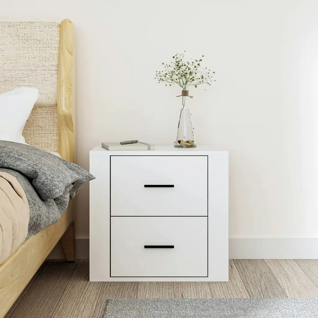 Wall-mounted Bedside Cabinet White 50x36x47 cm 816856