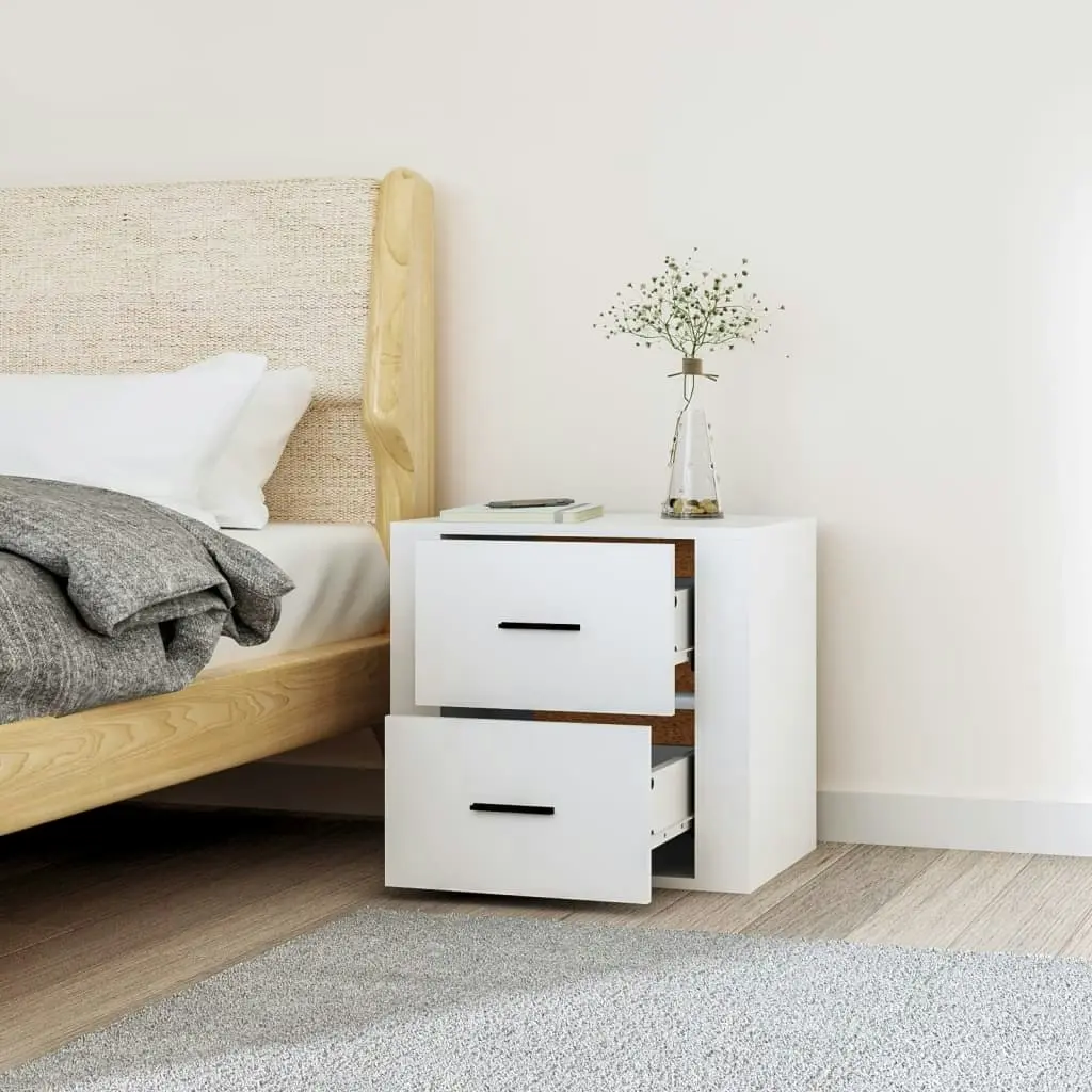 Wall-mounted Bedside Cabinet White 50x36x47 cm 816856