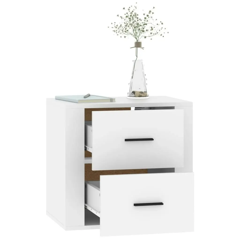 Wall-mounted Bedside Cabinet White 50x36x47 cm 816856