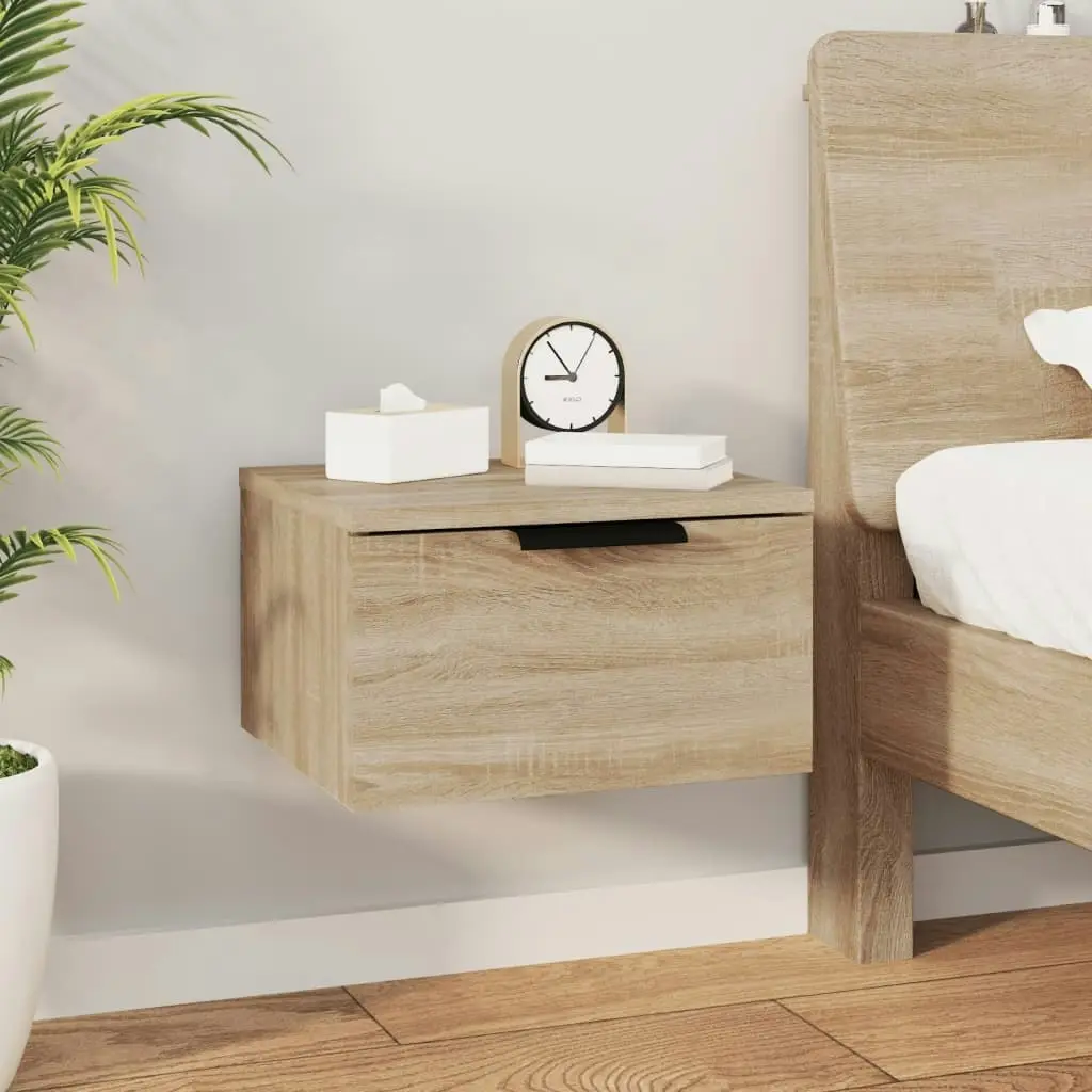 Wall-mounted Bedside Cabinets 2 pcs Sonoma Oak 34x30x20 cm 811383