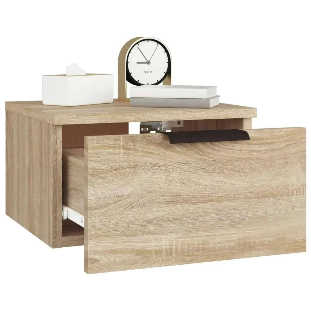 Wall-mounted Bedside Cabinets 2 pcs Sonoma Oak 34x30x20 cm 811383