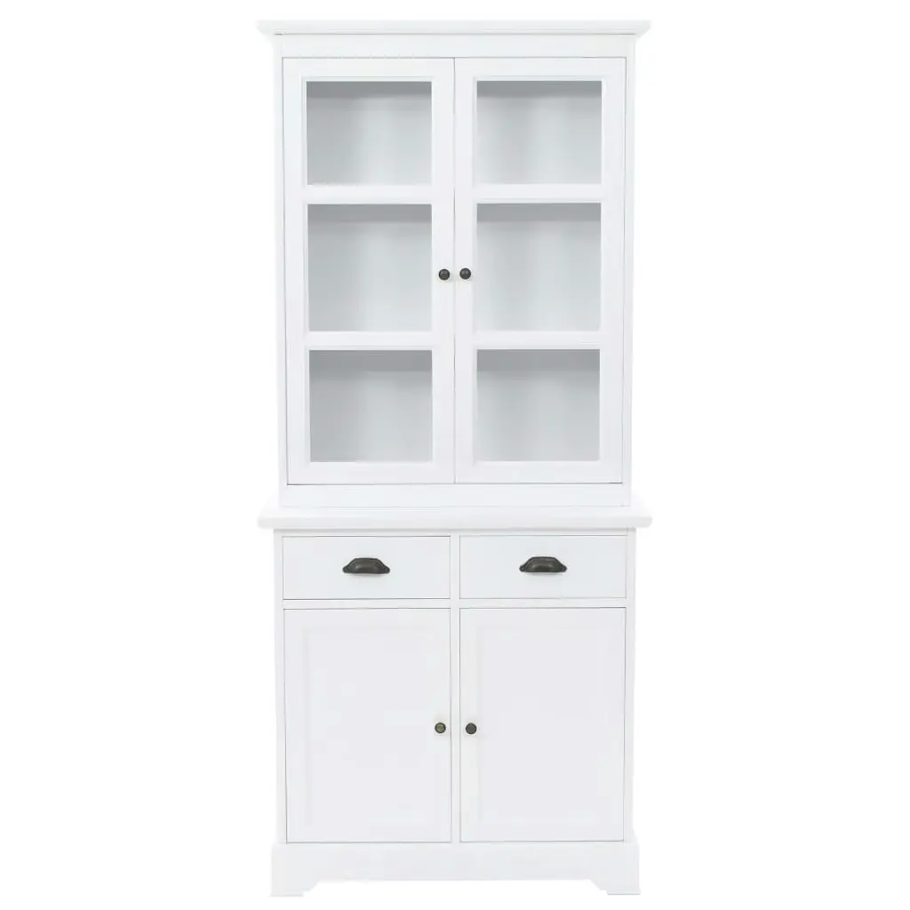 Welsh Dresser with 4 Doors MDF and Pinewood 80x40x180 cm 245755