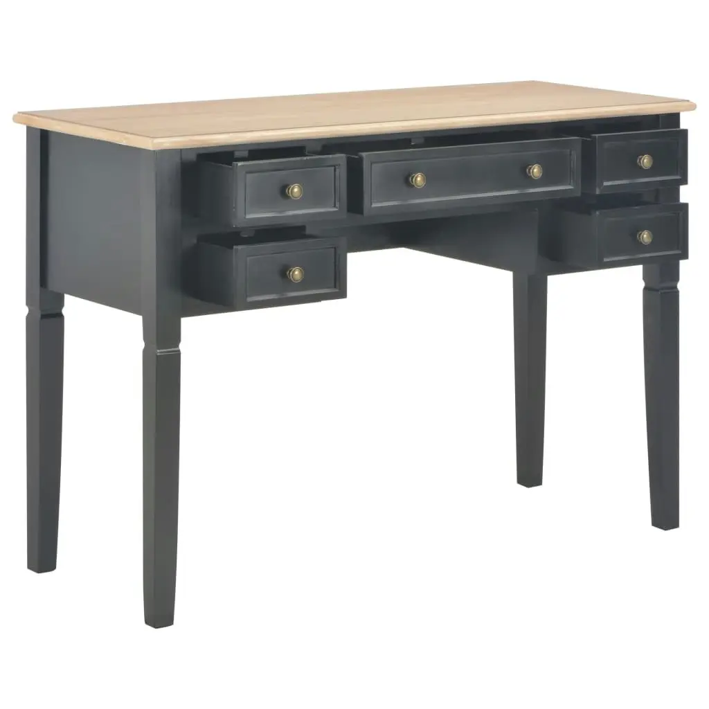 Writing Desk Black 109.5x45x77.5 cm Wood 280071