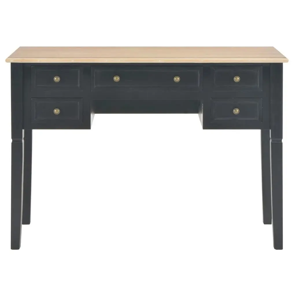 Writing Desk Black 109.5x45x77.5 cm Wood 280071