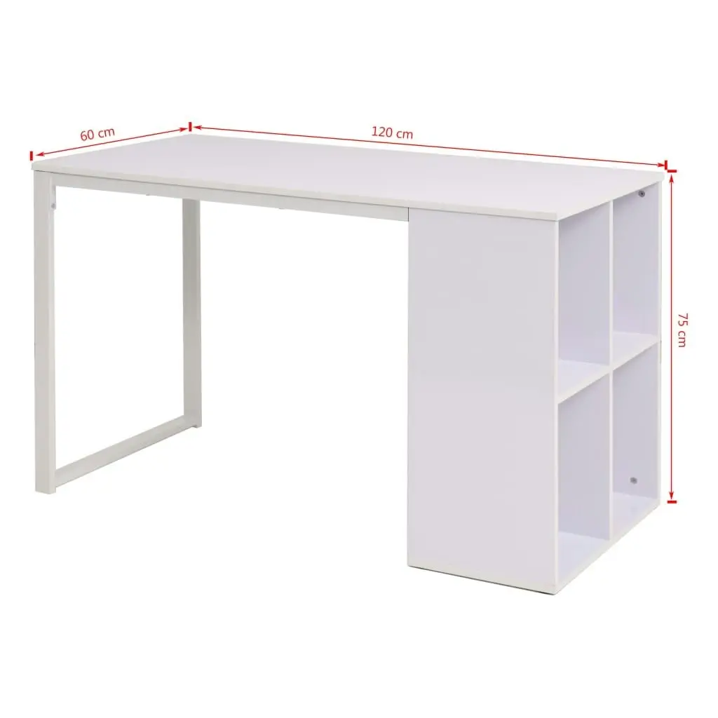 Writing Desk 120x60x75 cm White 245721