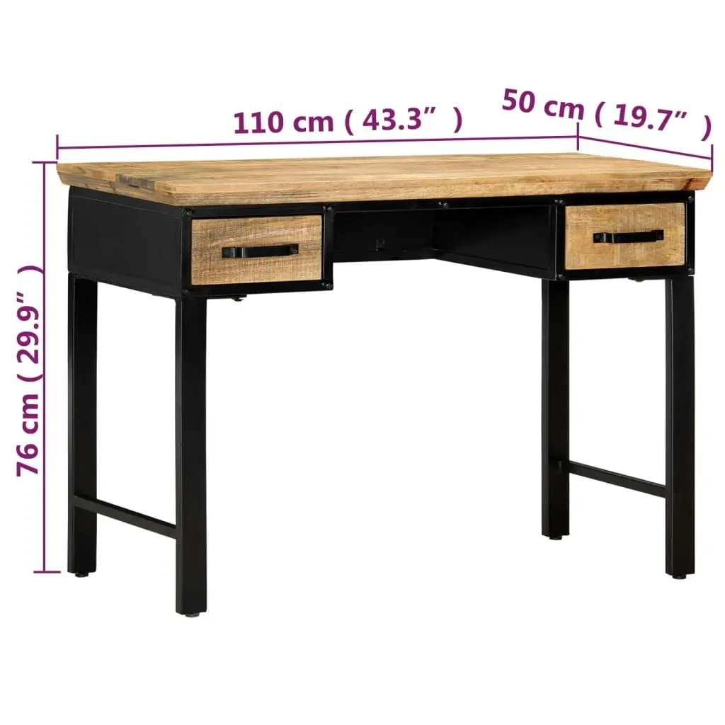 Writing Table 110x50x76 cm Solid Mango Wood 247758