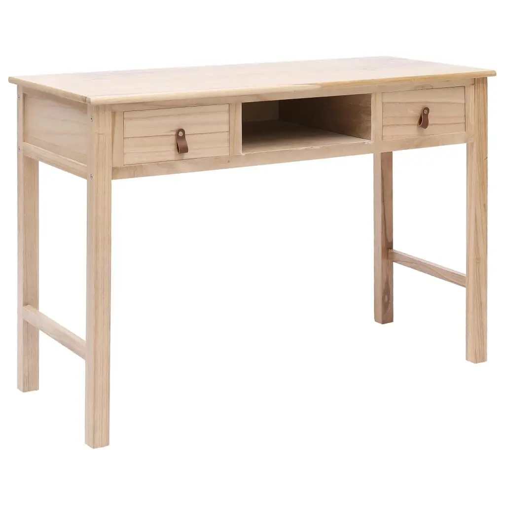 Writing Desk Natural 110x45x76 cm Wood 284159