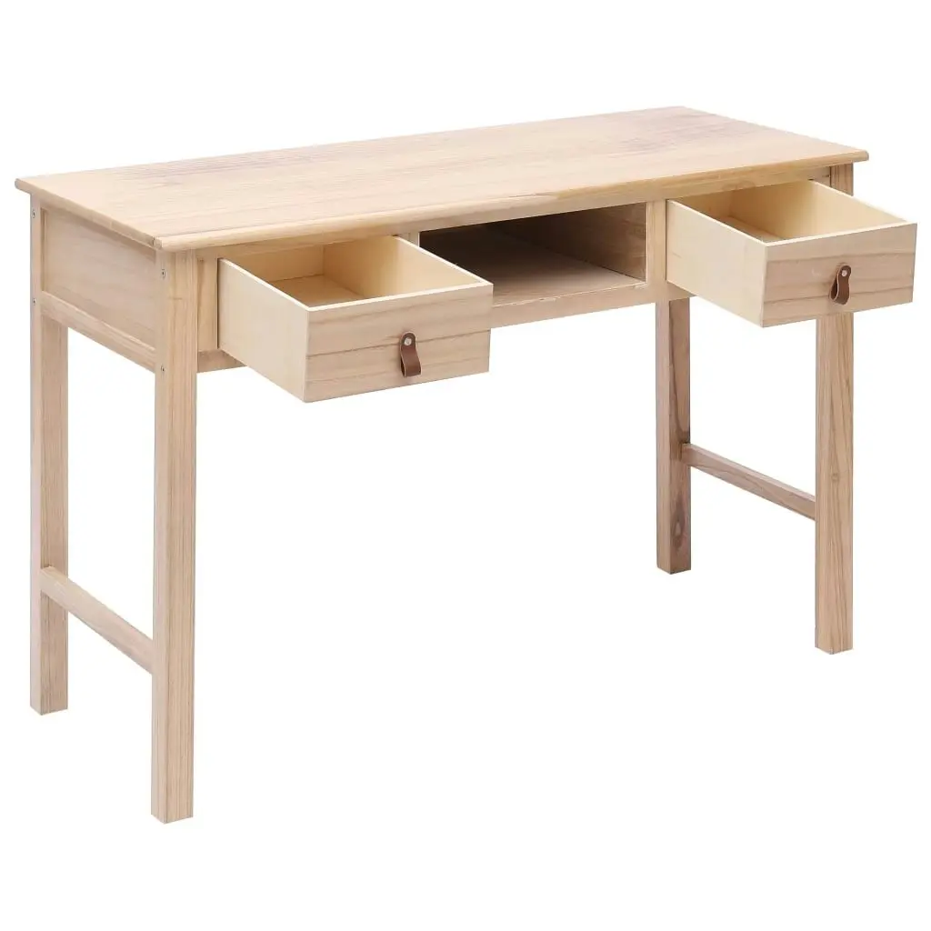 Writing Desk Natural 110x45x76 cm Wood 284159