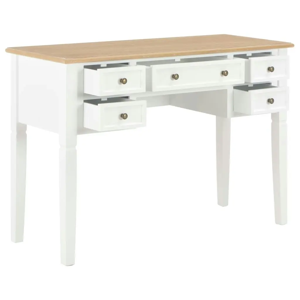 Writing Desk White 109.5x45x77.5 cm Wood 280069