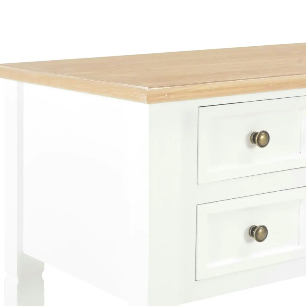 Writing Desk White 109.5x45x77.5 cm Wood 280069