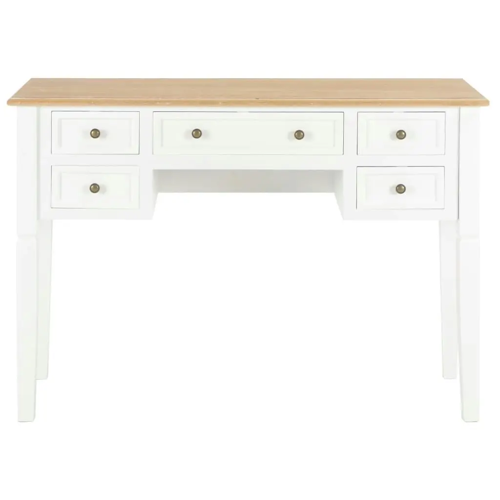 Writing Desk White 109.5x45x77.5 cm Wood 280069