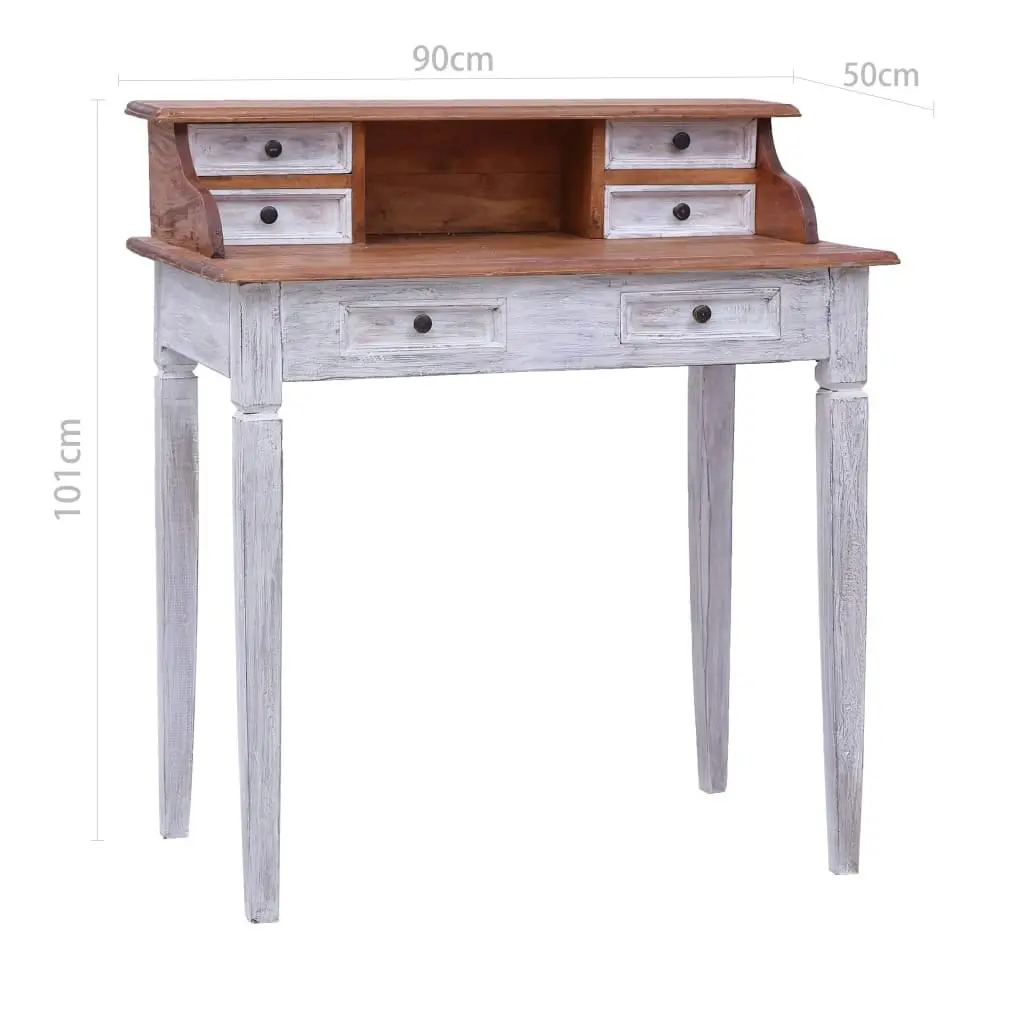 Writing Desk with Drawers 90x50x101 cm Solid Reclaimed Wood 283911