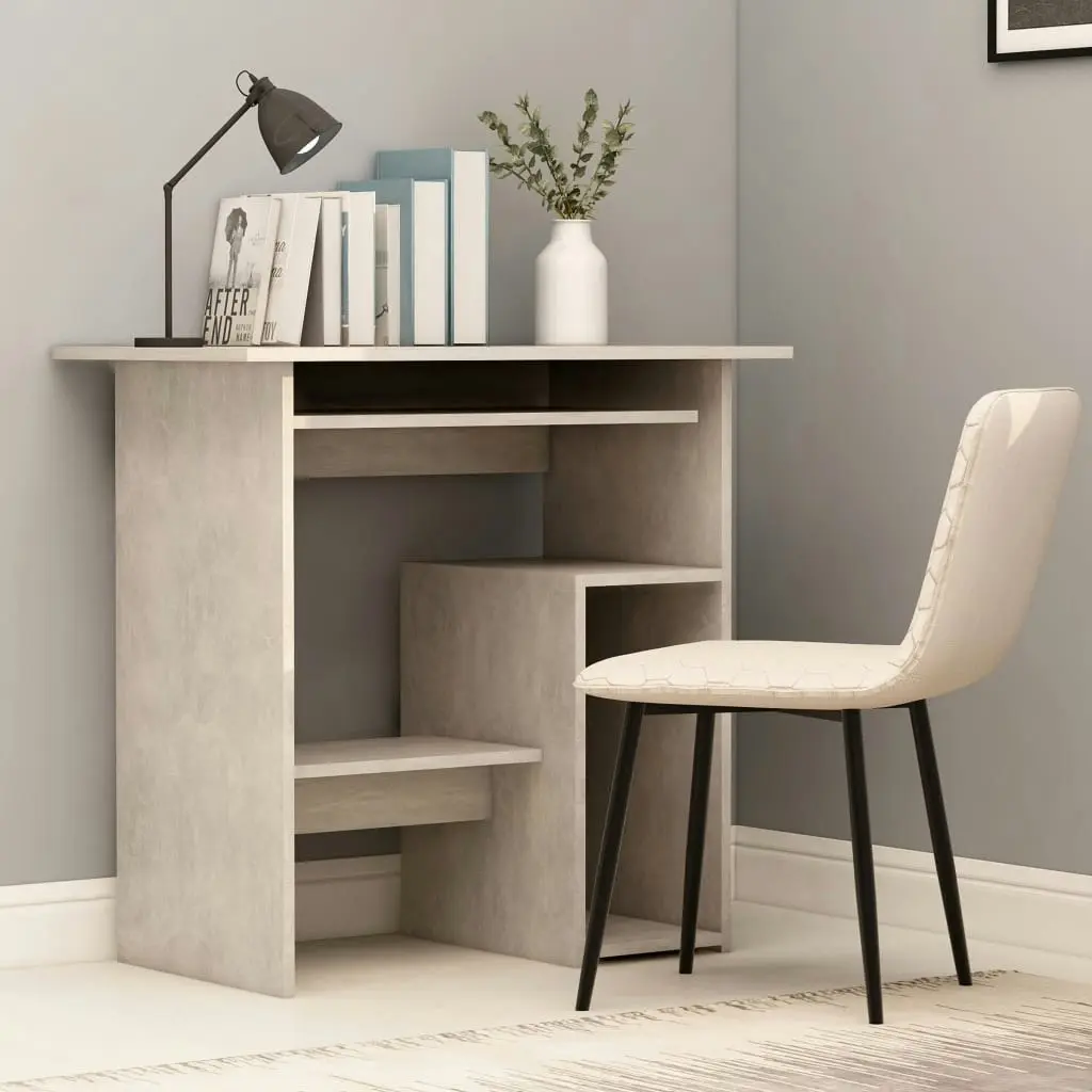 Desk Concrete Grey 80x45x74 cm Engineered Wood 801368