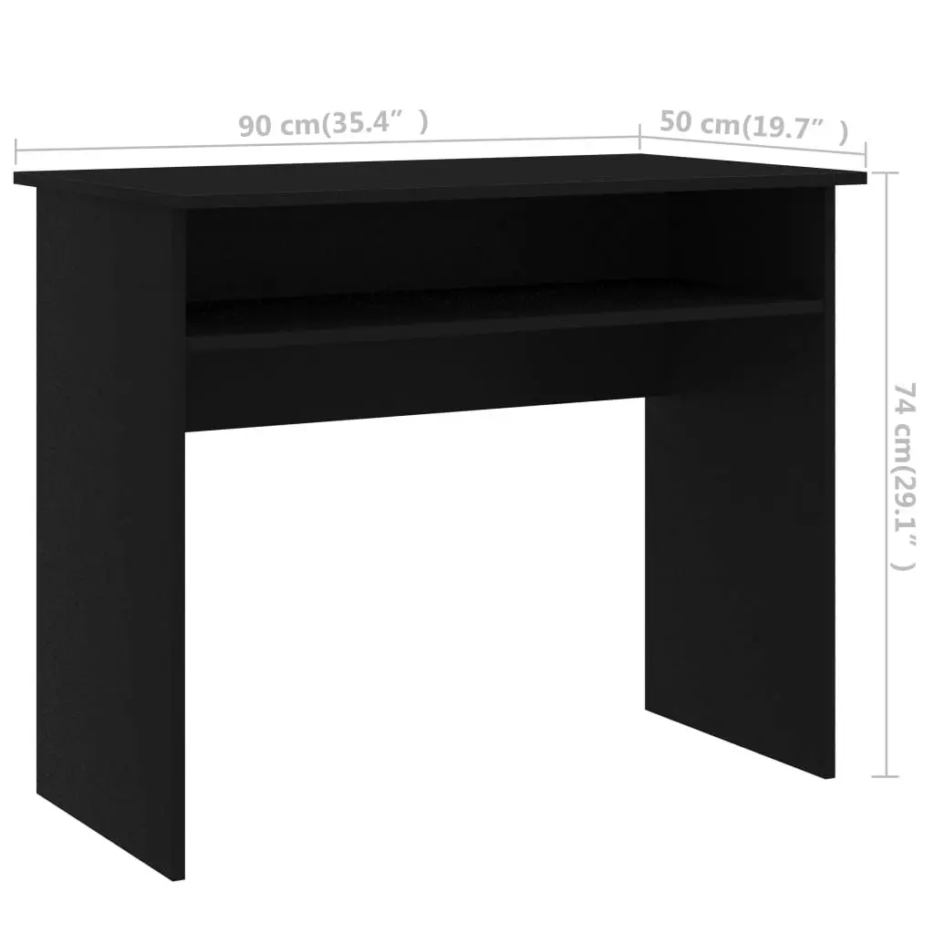 Desk Black 90x50x74 cm Engineered Wood 801171