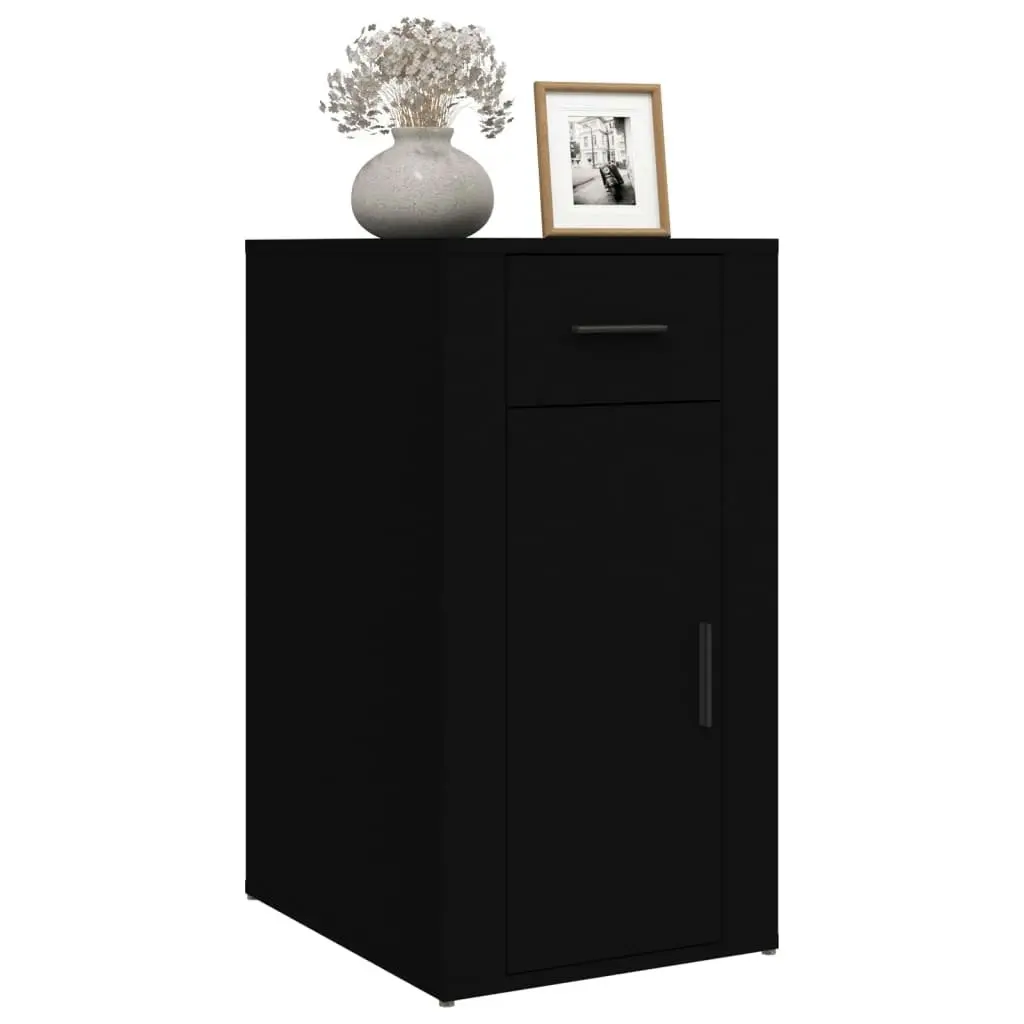 Desk Cabinet Black 40x49x75 cm Engineered Wood 816793