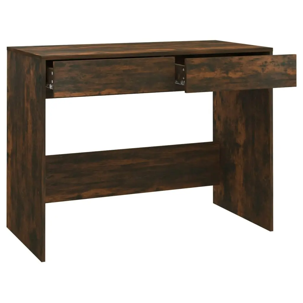 Desk Smoked Oak 101x50x76.5 cm Engineered Wood 812996