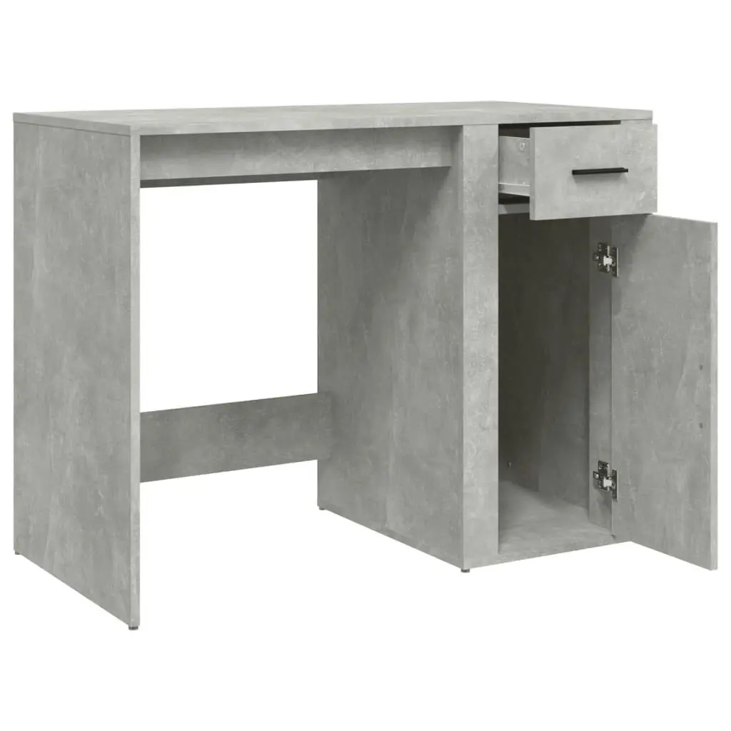 Desk Concrete Grey 100x49x75 cm Engineered Wood 816788