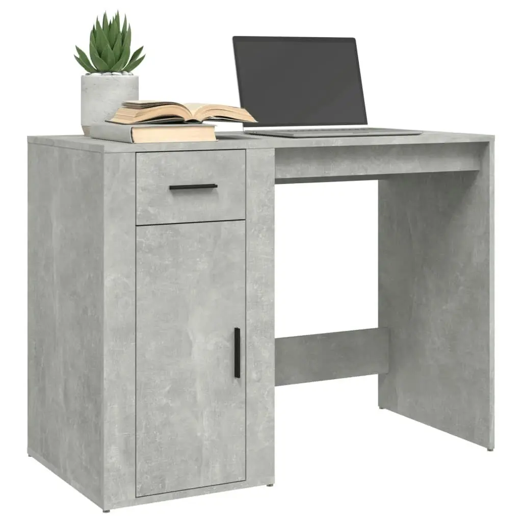 Desk Concrete Grey 100x49x75 cm Engineered Wood 816788