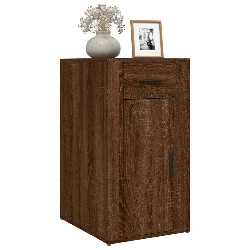 Desk Cabinet Brown Oak 40x49x75 cm Engineered Wood 816799