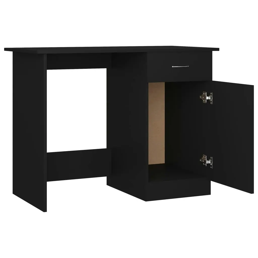 Desk Black 100x50x76 cm Engineered Wood 801081