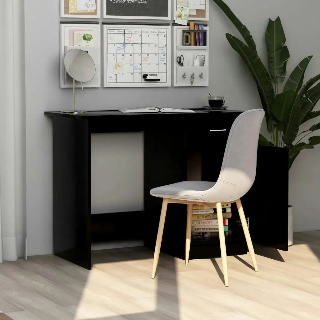 Desk Black 100x50x76 cm Engineered Wood 801081