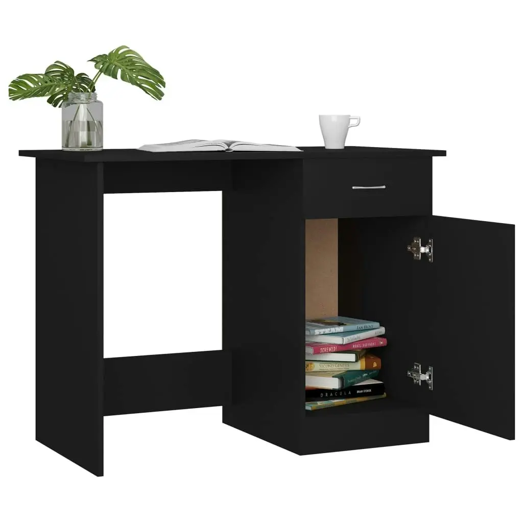 Desk Black 100x50x76 cm Engineered Wood 801081