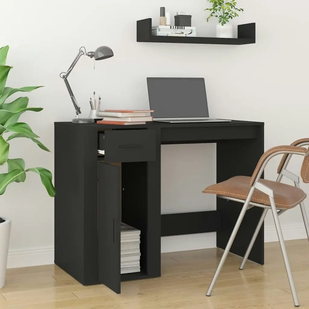 Desk Black 100x49x75 cm Engineered Wood 816785