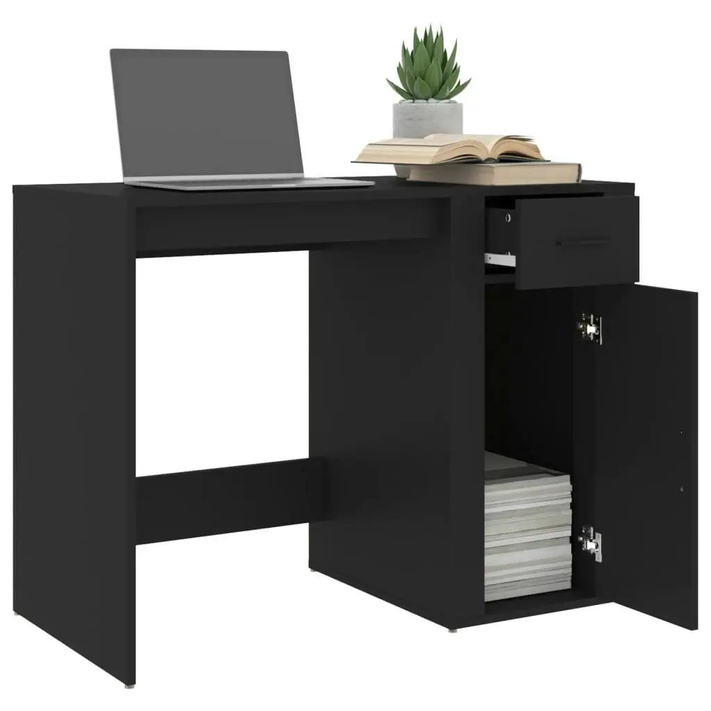 Desk Black 100x49x75 cm Engineered Wood 816785