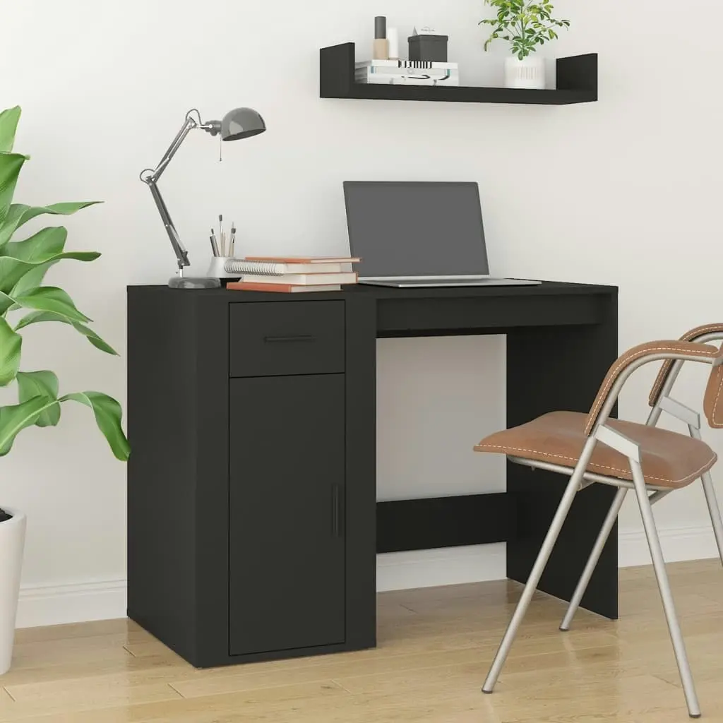 Desk Black 100x49x75 cm Engineered Wood 816785