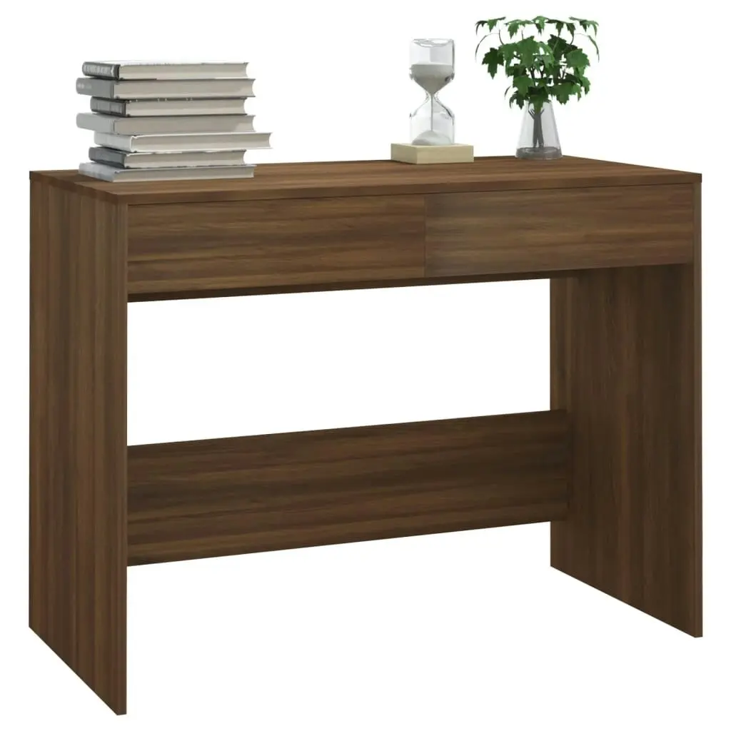 Desk Brown Oak 101x50x76.5 cm Engineered Wood 812998