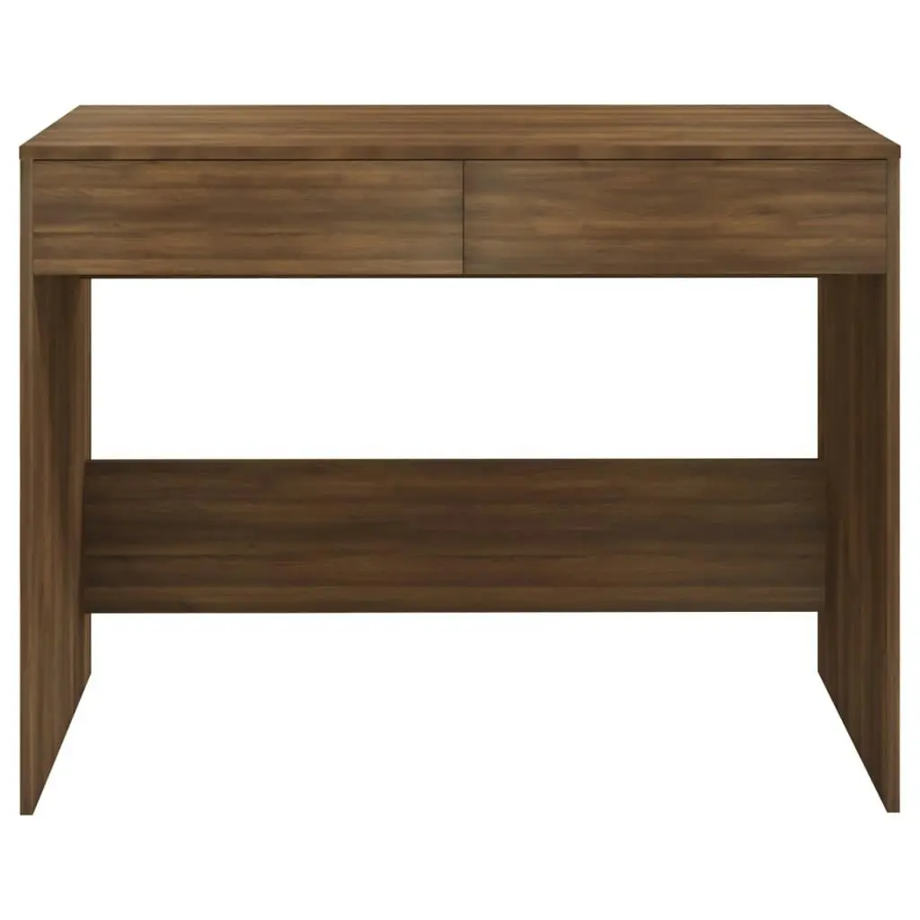 Desk Brown Oak 101x50x76.5 cm Engineered Wood 812998