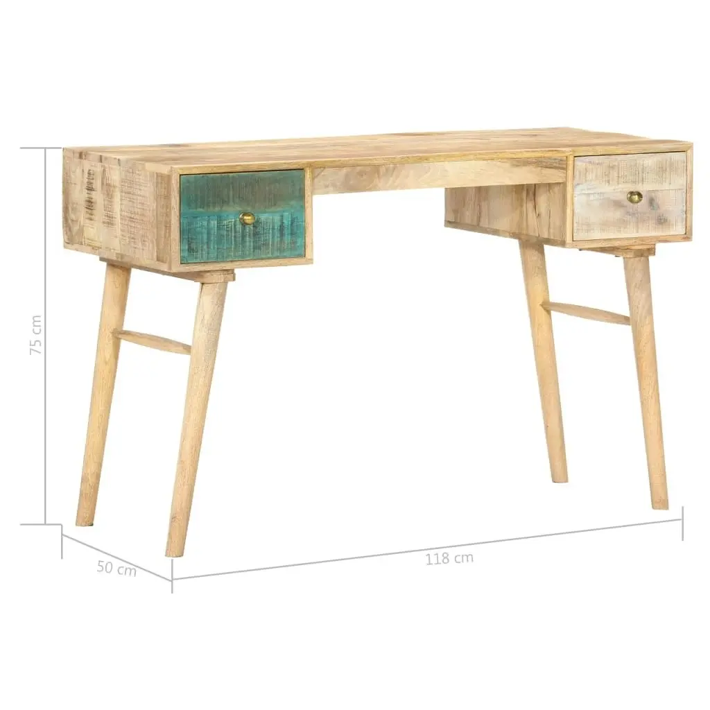 Desk 118x50x75 cm Solid Mango Wood 287366