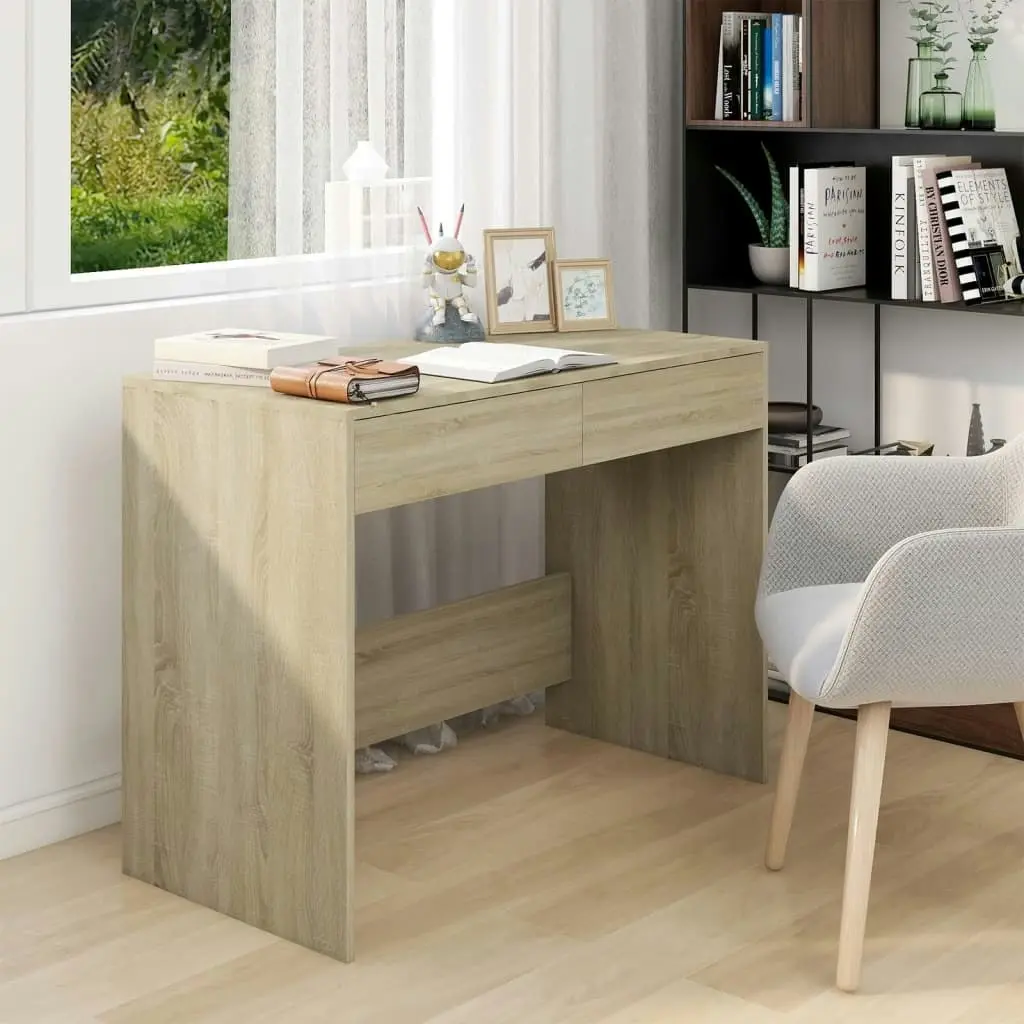 Desk Sonoma Oak 101x50x76.5 cm Engineered Wood 809560