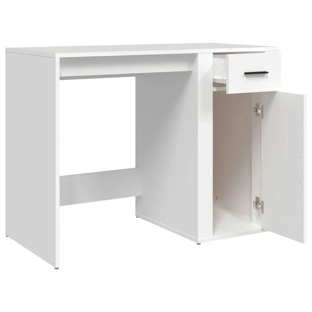 Desk White 100x49x75 cm Engineered Wood 816784