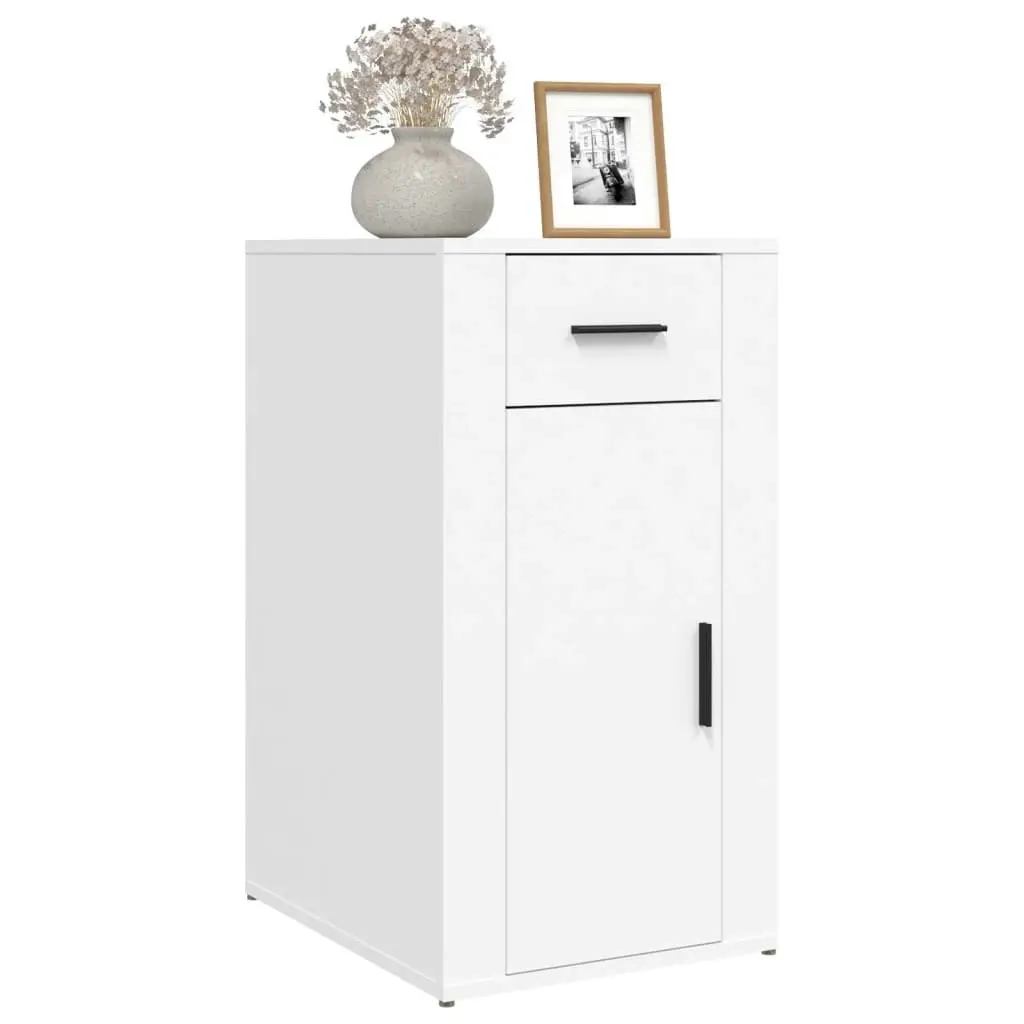 Desk Cabinet White 40x49x75 cm Engineered Wood 816792